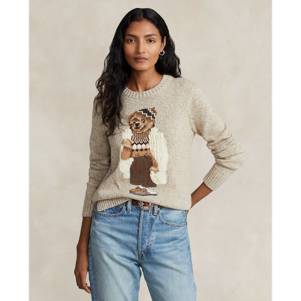 Ralph lauren bear jumper womens on sale