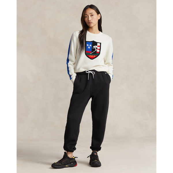 Woll-Rundhalspullover mit Wappen Polo Ralph Lauren in Wei&szlig;/Royal 4