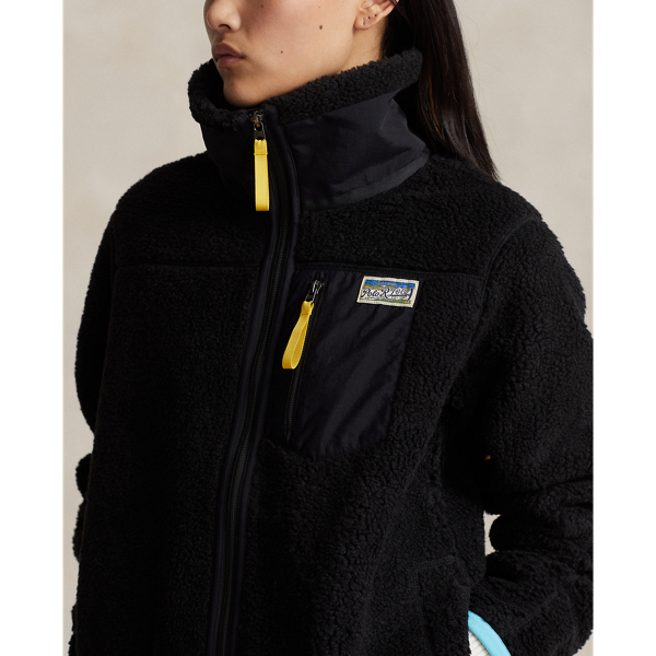 Graphic Fleece Zip Jacket for Women Ralph Lauren OM