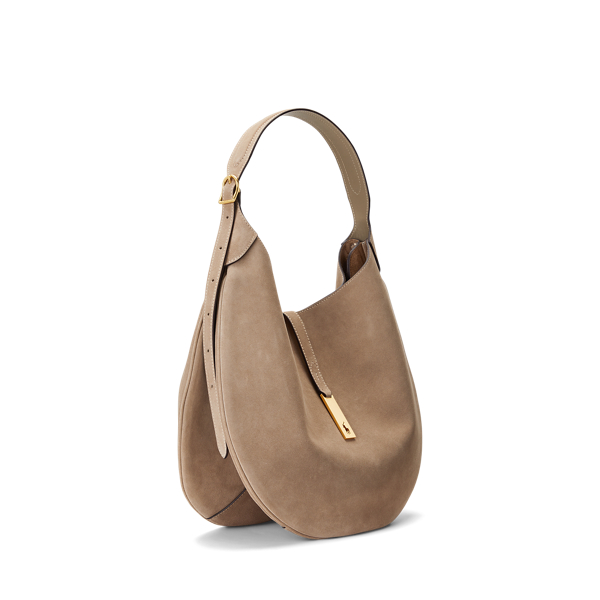 Polo ID Suede Large Shoulder Bag