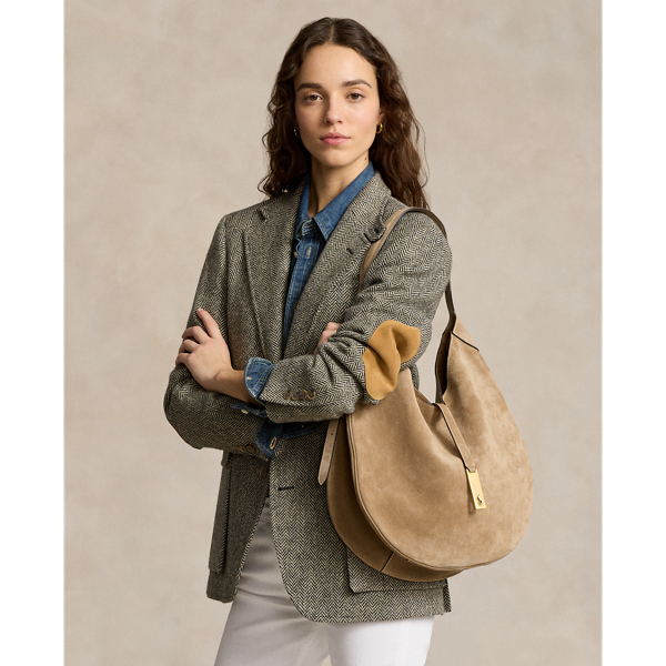 Polo ID Suede Large Shoulder Bag for Women | Ralph Lauren® BH