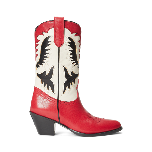 Bottes western en cuir de vachette