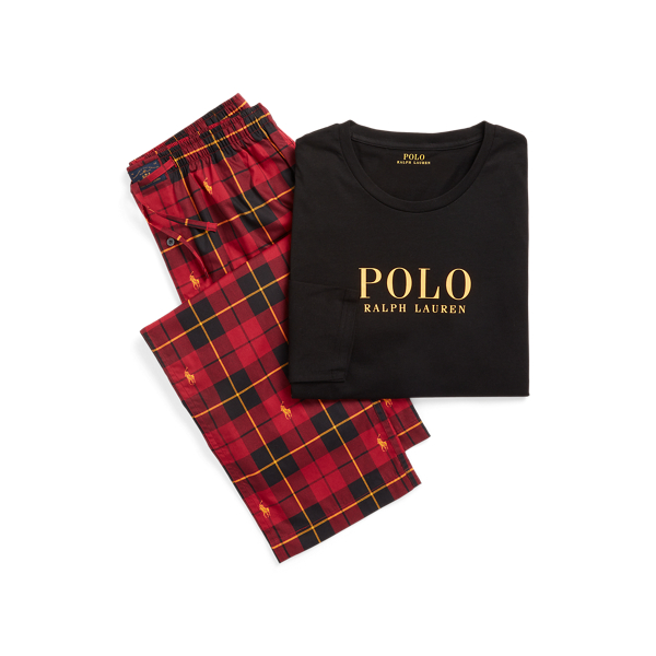 Logo &amp; Plaid Cotton Sleep Set Polo Ralph Lauren 1