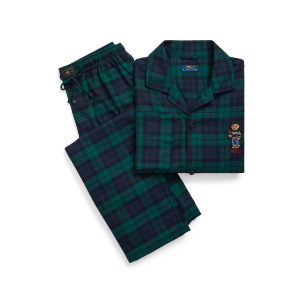 Karierter Flanell-Pyjama mit Polo Bear Polo Ralph Lauren in 1