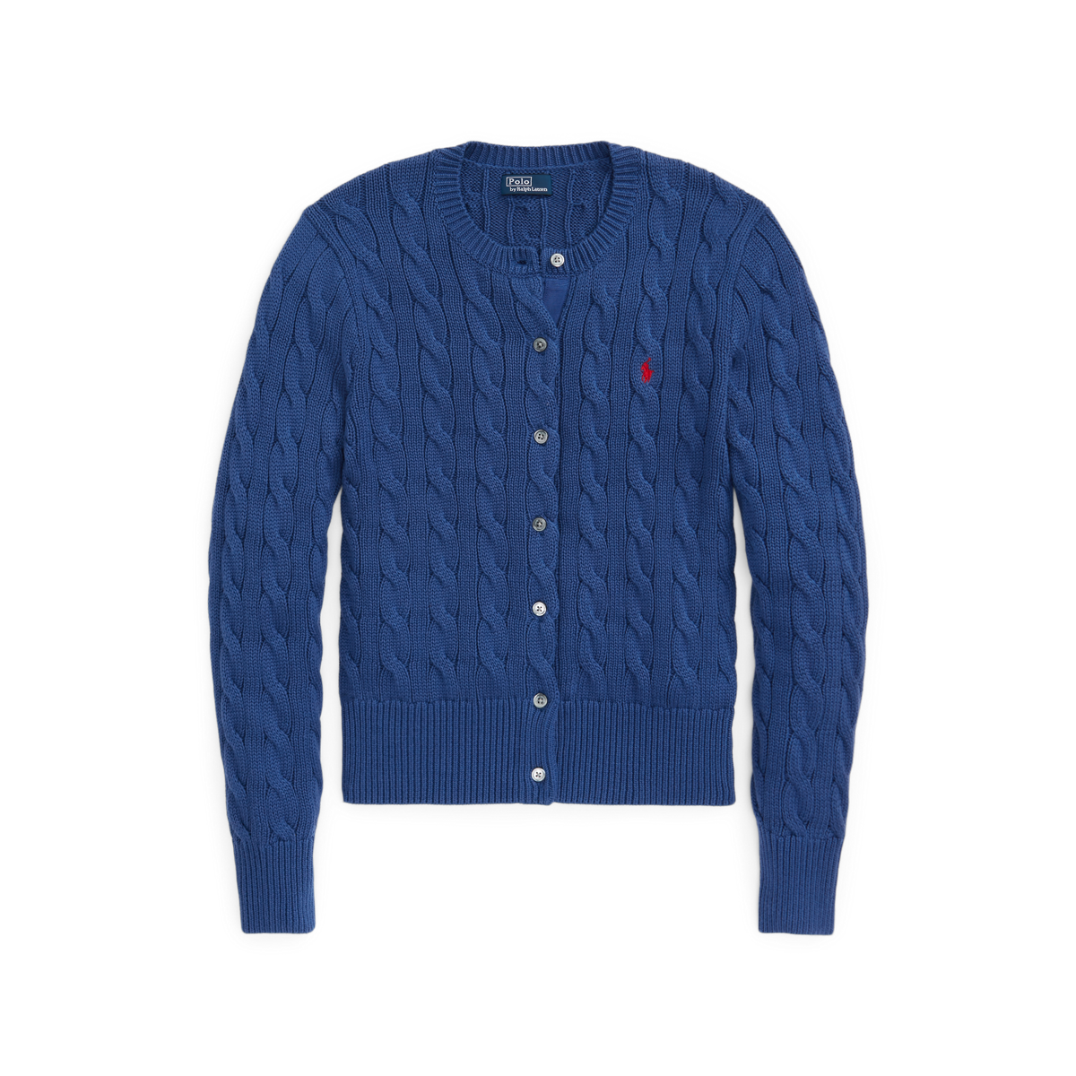【送料&関税込】Polo Ralph Lauren Logo Detail Cotton Cardiga Polo Ralph Lauren - Logo detail cotton cardigan blue - The