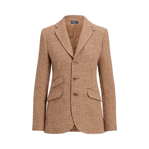 Wool Blend Twill Hacking Blazer