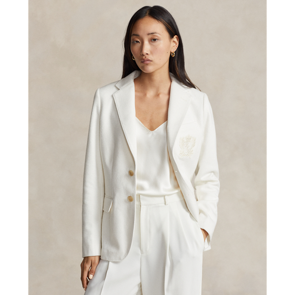 Ralph lauren womens blazer with crest online