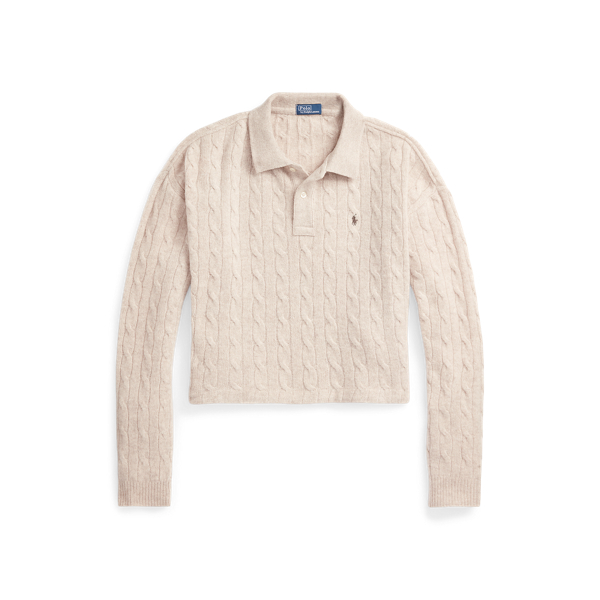 Wollen-kasjmier kabelgebreid Polo-shirt Polo Ralph Lauren in 1