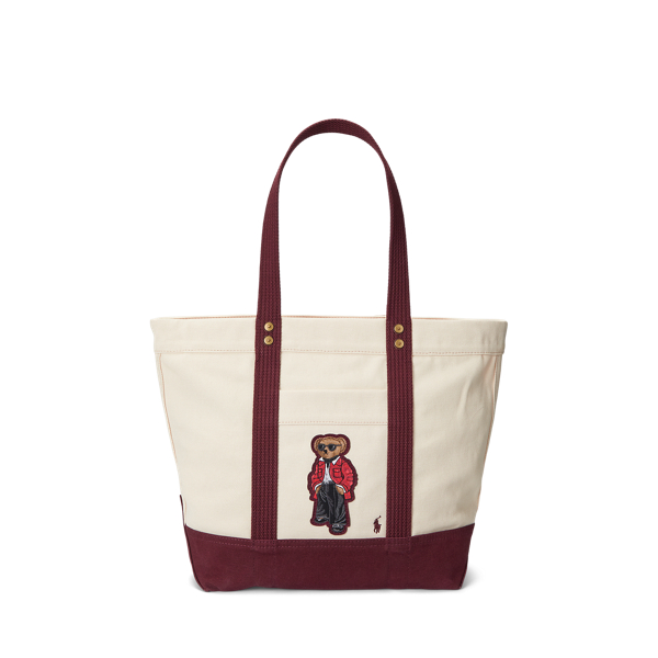 Canvas Medium Polo Bear Tote for Women Ralph Lauren UK