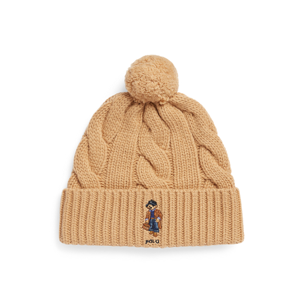 Polo Bear Wool Blend Pom Pom Hat for Women Ralph Lauren PT