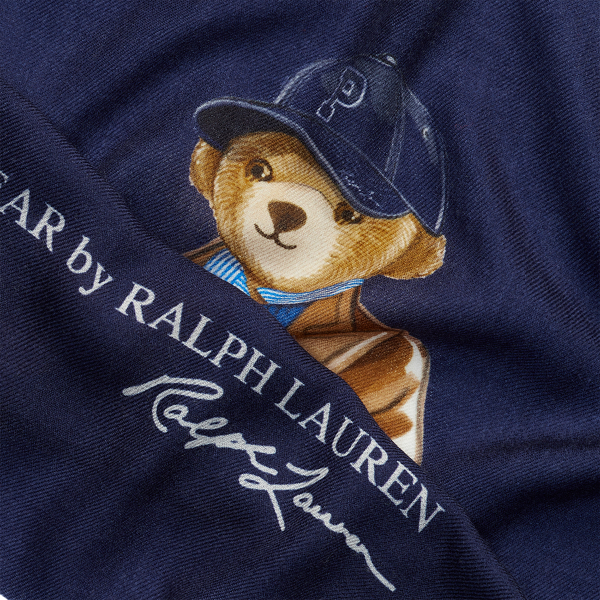 Navy Multi Polo Bear Wool Scarf Polo Ralph Lauren 3