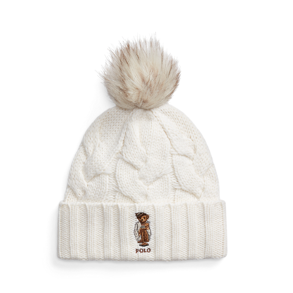 Polo Bear Wool-Blend Pom-Pom Hat