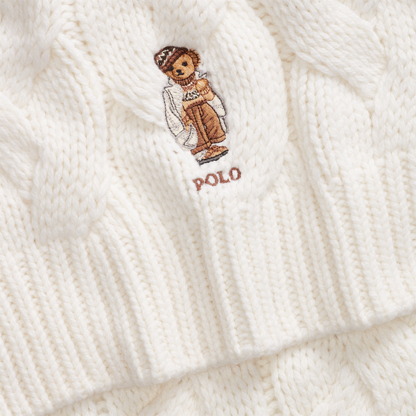 Schal mit Polo&nbsp;Bear Polo Ralph Lauren in Creme 3