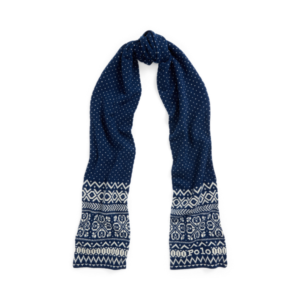 Fair Isle Wool-Blend Scarf