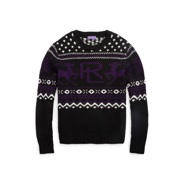 Handgestrickter Kaschmirpullover Purple Label in 1