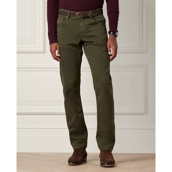 Loden Slim Fit Stretch Sateen Pant Purple Label 4