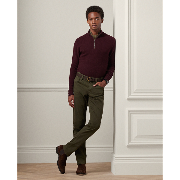 Loden Slim Fit Stretch Sateen Pant Purple Label 1