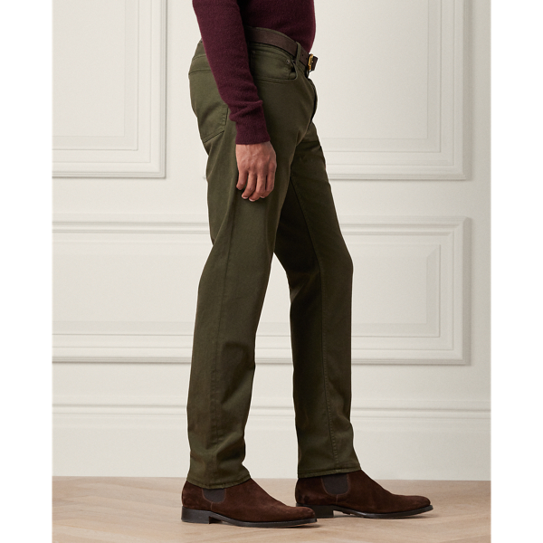 Loden Slim Fit Stretch Sateen Pant Purple Label 5