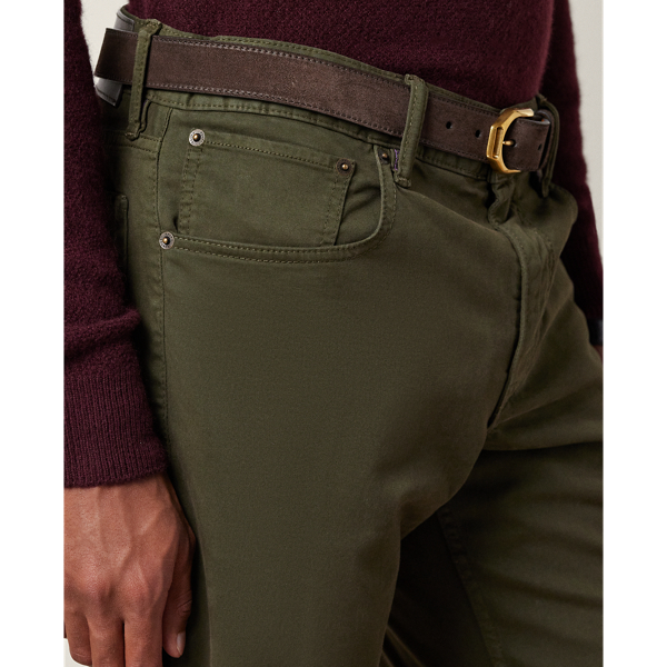 Loden Slim Fit Stretch Sateen Pant Purple Label 7