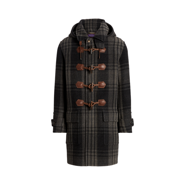 Lancing Double-Faced Plaid Toggle Coat Purple Label 1