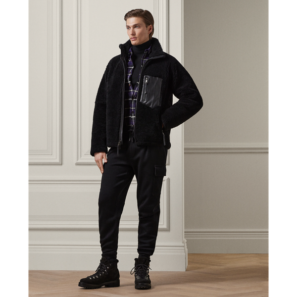 Lionel Leather-Trim Shearling Jacket