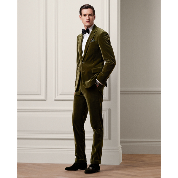 Thicket Moss Gregory Hand-Tailored Velvet Trouser Purple Label 1