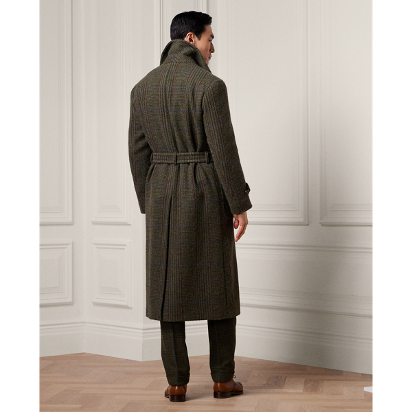 Hand Tailored Glen Plaid Wool Coat