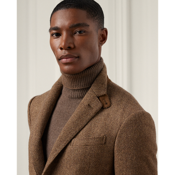 Brown / Tan Kent Hand-Tailored Herringbone Jacket Purple Label 6