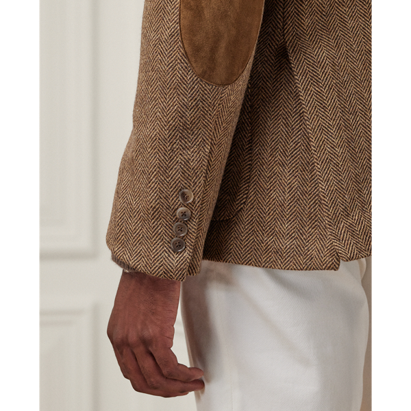 Brown / Tan Kent Hand-Tailored Herringbone Jacket Purple Label 7