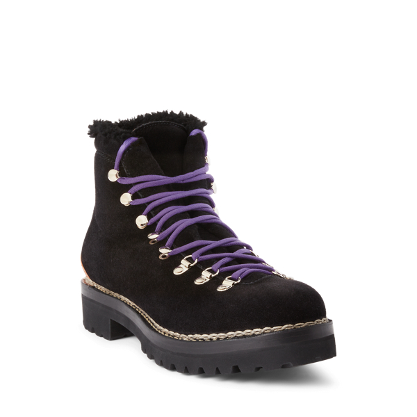 Bottes Darrow doublées en peau lainée Purple Label en Noir/Violet 2