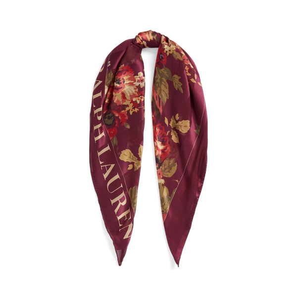 Bridgitte Floral & Striped Silk Scarf