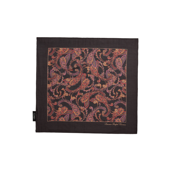 Black Courtney Paisley Silk-Blend Square Scarf Lauren 2
