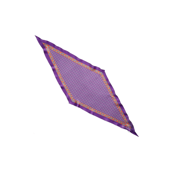 Purple Agate Verona Paisley Silk Twill Diamond Scarf Lauren 2