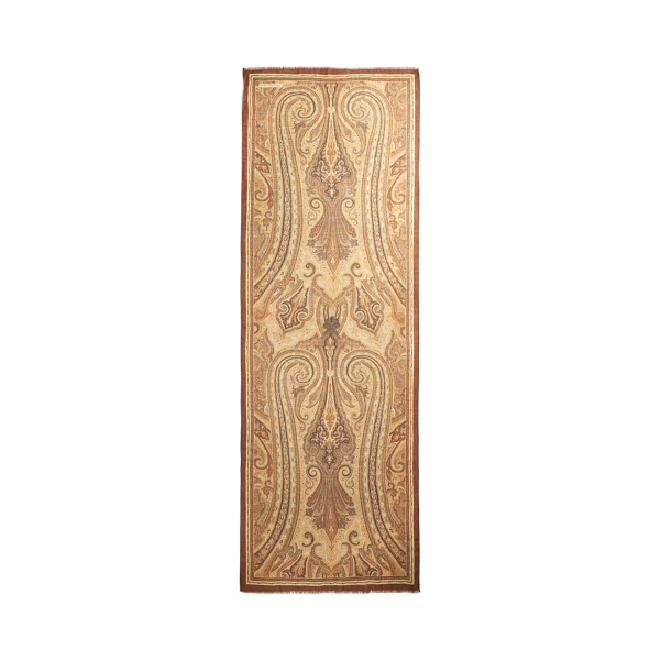 Cream Paisley Stratford Paisley Wool Wrap Scarf Lauren 2