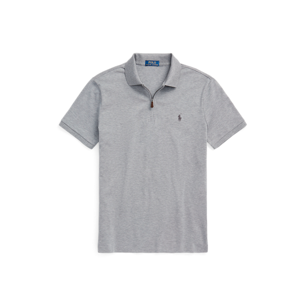 Custom slim mesh Polo-shirt met rits Polo Ralph Lauren in 1