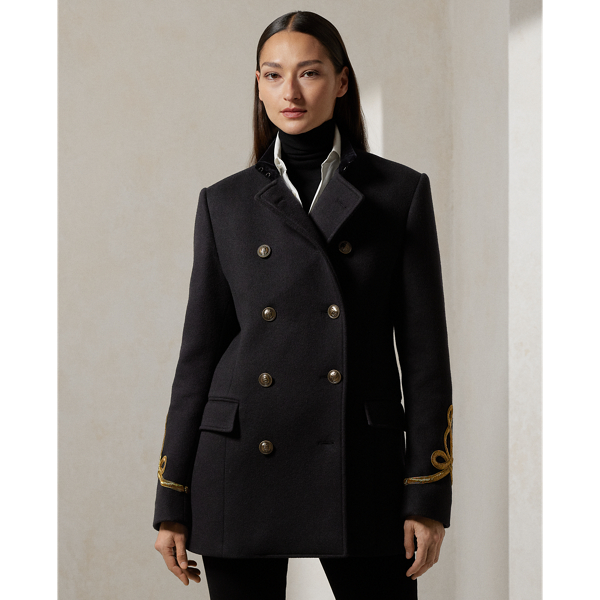 Black Alianora Wool-Cashmere Coat Ralph Lauren Collection 7