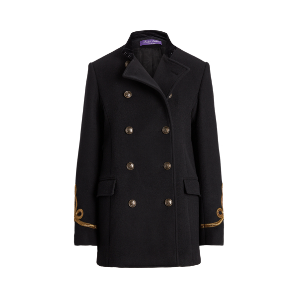 Black Alianora Wool-Cashmere Coat Ralph Lauren Collection 2