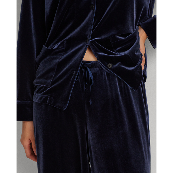 Midnight Blue Velvet Sleep Set Lauren 7