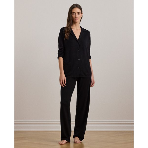 Black cotton pajamas sale