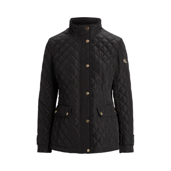 Diamond-Quilted Mockneck Jacket Lauren Petite 1