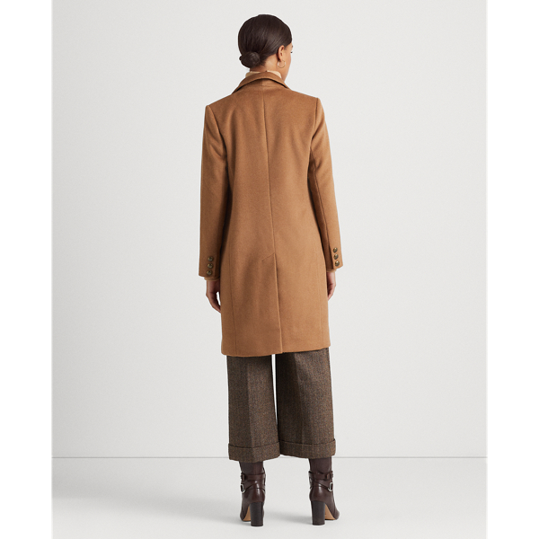 New Vicuna Crest-Patch Wool-Blend Coat Lauren Petite 5