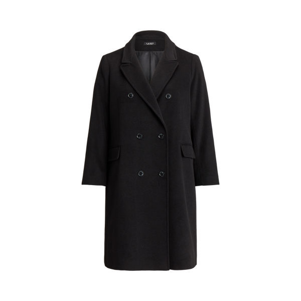 Double-Breasted Wool-Blend Coat Lauren Woman 1