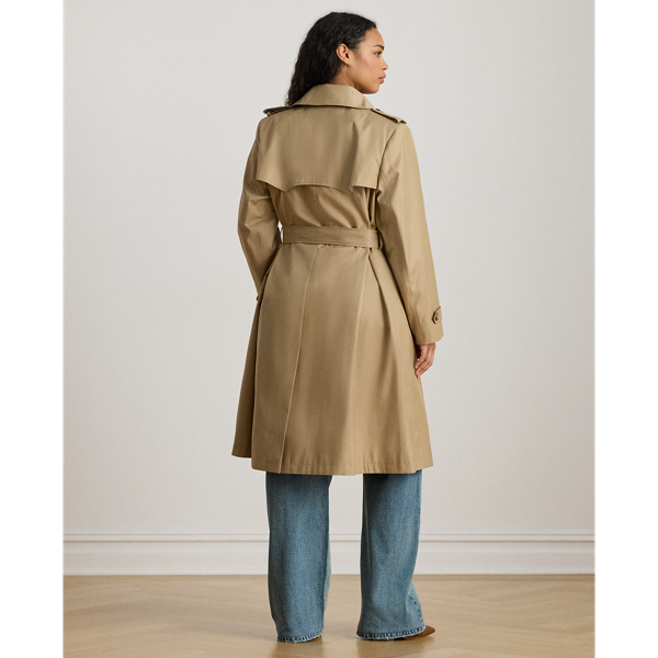 Double-Breasted Cotton-Blend Trench Coat