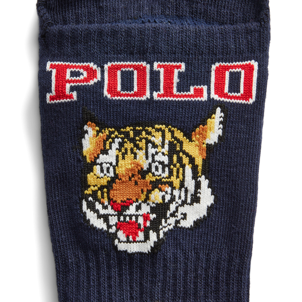 Navy Assorted Tiger Low-Cut-Sock 3-Pack Polo Ralph Lauren 2
