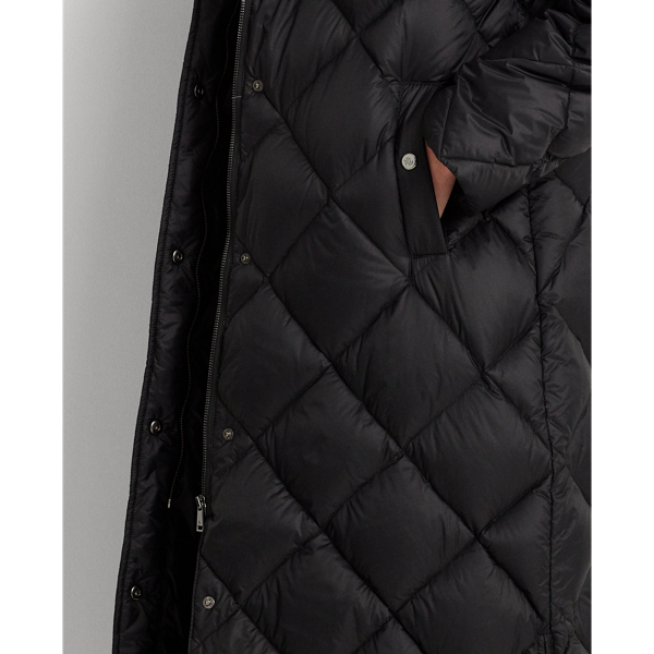Black Diamond-Quilted Maxi Down Coat Lauren for winter 7