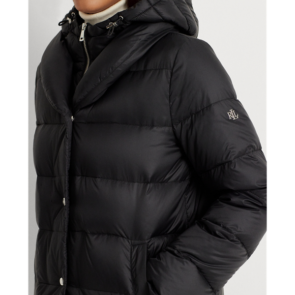 激安価格！Ralph Lauren Oversized-Collar Down Coat Oversize-Collar Quilted Down Coat