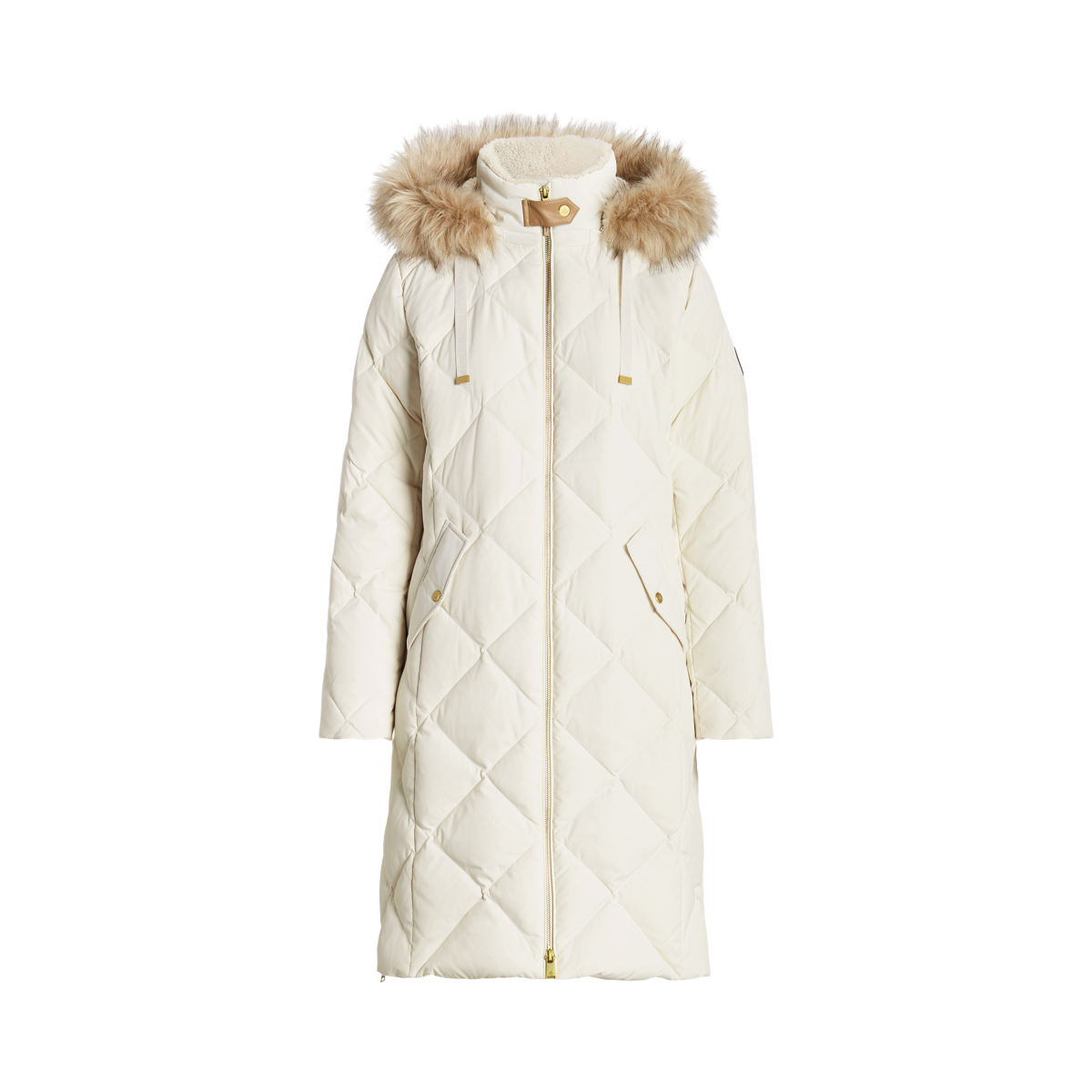 激安！Ralph Lauren Faux-Fur-Trim Hooded Down Coat Faux-Fur-Trim Hooded Down Coat