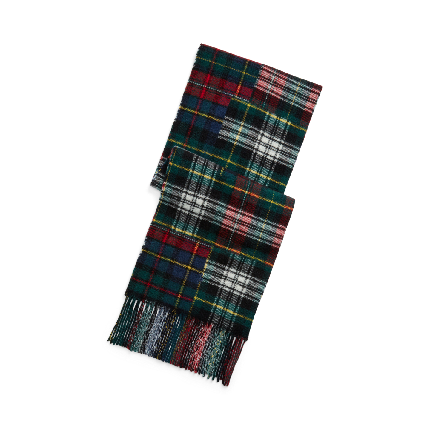 Мужской шарф Ralph Lauren Patchwork Plaid Wool-Blend, цвет: Красный разноцветный — фото 1