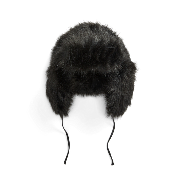 Polo Black Faux-Fur Earflap Hat Polo Ralph Lauren 2