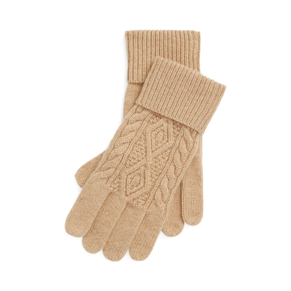 Cable Knit Wool Cashmere Gloves
